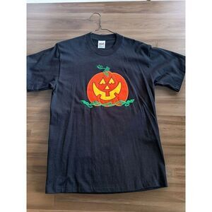 Vintage 90’s Single Stitch Pumpkin Patch Jack O Lantern Halloween T-Shirt Sz M
